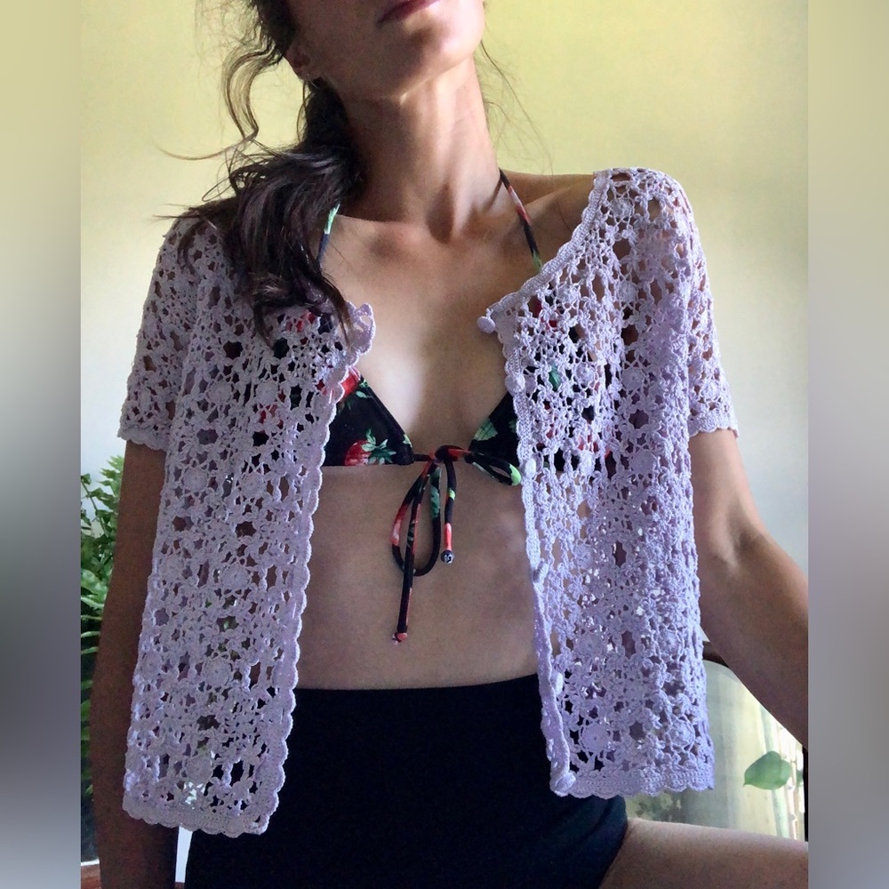 April Cornell vintage crochet top